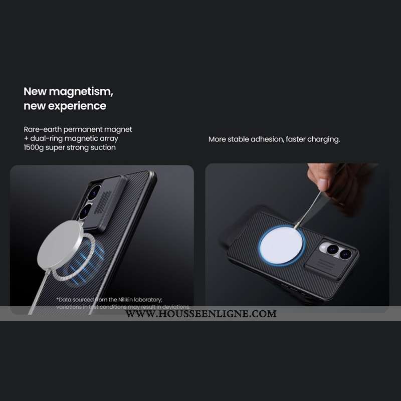 Coque Samsung Galaxy S25 Edge Camshield Pro avec Protection Coulissante pour Caméra NILLKIN