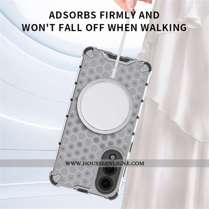 Coque Samsung Galaxy S25 Edge Compatible MagSafe Nid d'Abeille