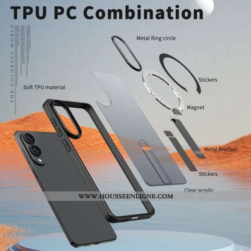 Coque Samsung Galaxy S25 Edge Compatible MagSafe avec Support Intégré