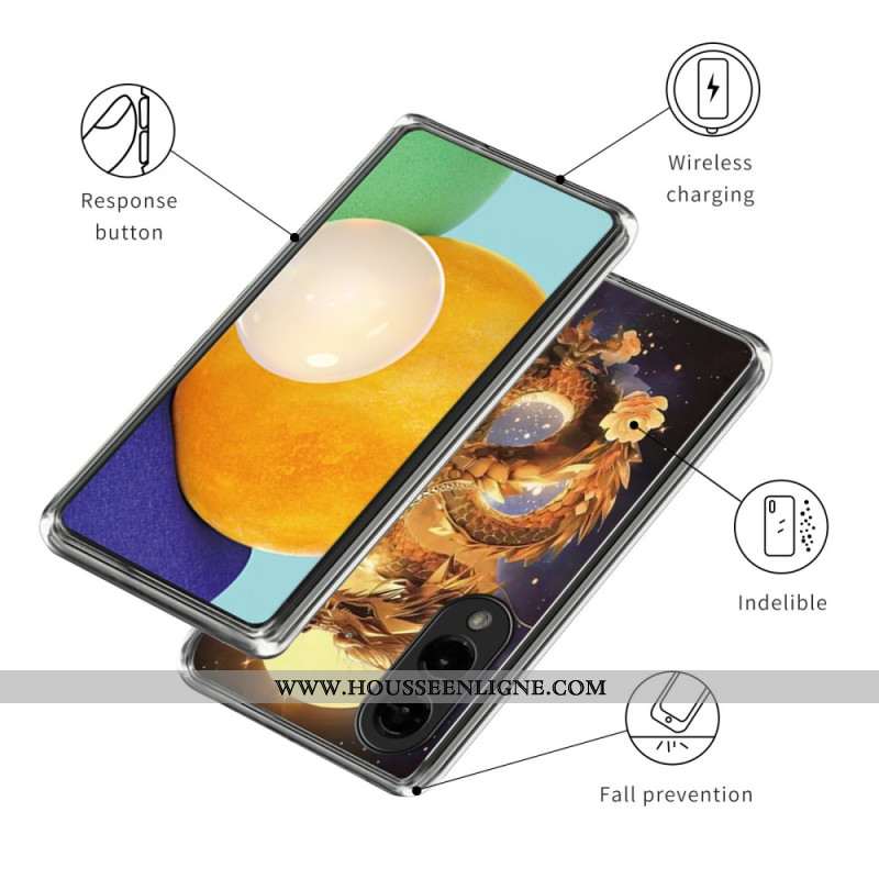 Coque Samsung Galaxy S25 Edge Dragon d'Or