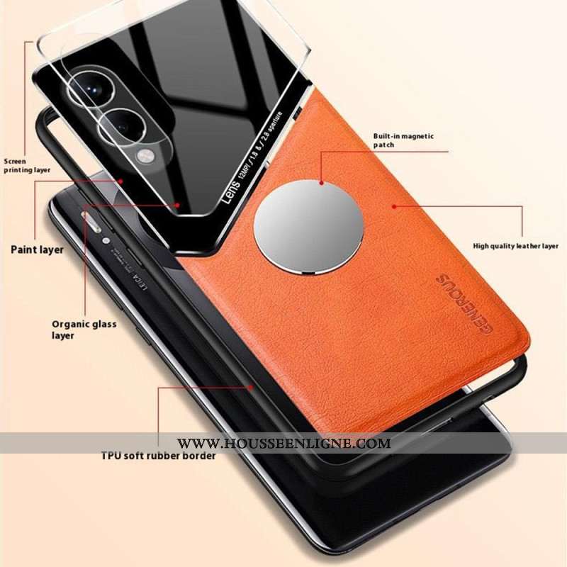 Coque Samsung Galaxy S25 Edge Effet Cuir Ultra Fine