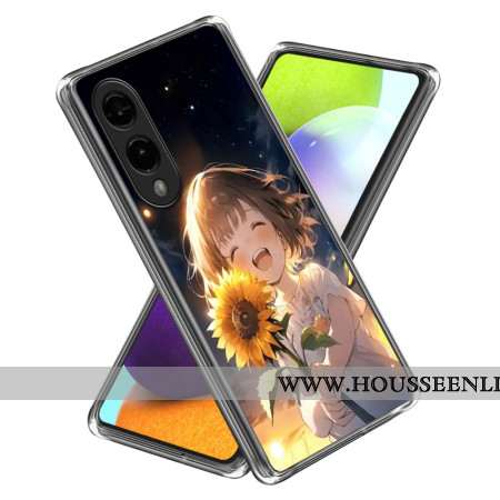 Coque Samsung Galaxy S25 Edge Fille au Tournesol