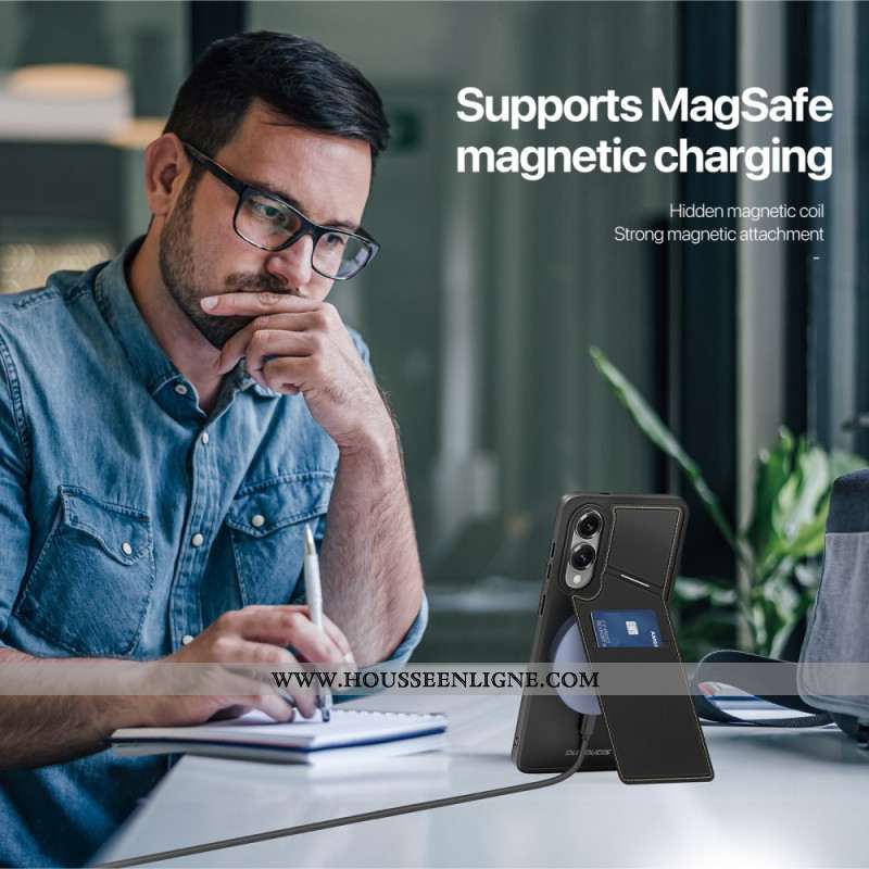 Coque Samsung Galaxy S25 Edge Magnétique avec Porte-Cartes