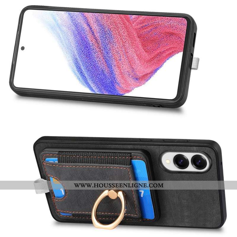 Coque Samsung Galaxy S25 Edge Magnétique avec Porte-cartes Détachable