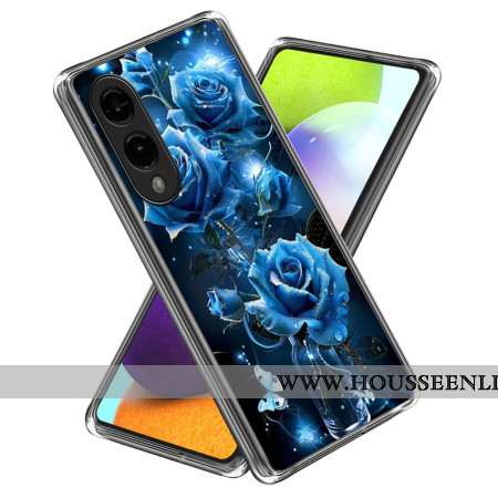 Coque Samsung Galaxy S25 Edge Motif Roses Bleues