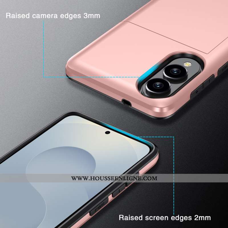 Coque Samsung Galaxy S25 Edge Porte-Cartes Coulissant