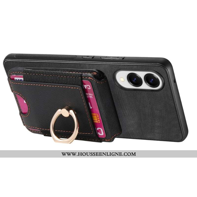 Coque Samsung Galaxy S25 Edge Porte-Cartes Détachable et Support