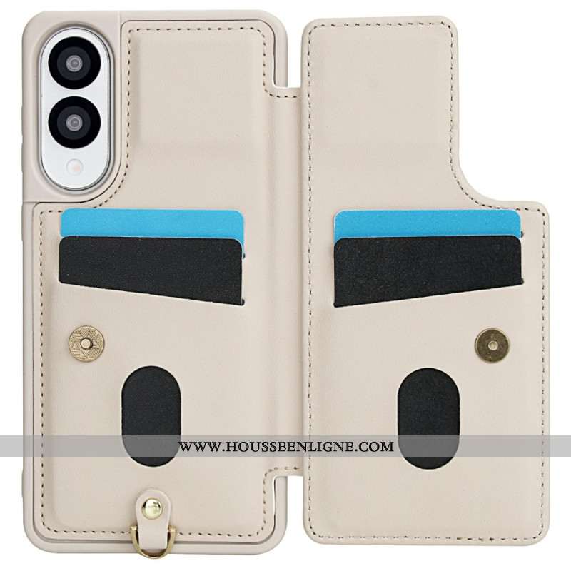 Coque Samsung Galaxy S25 Edge Porte-Cartes Floral à Lanière