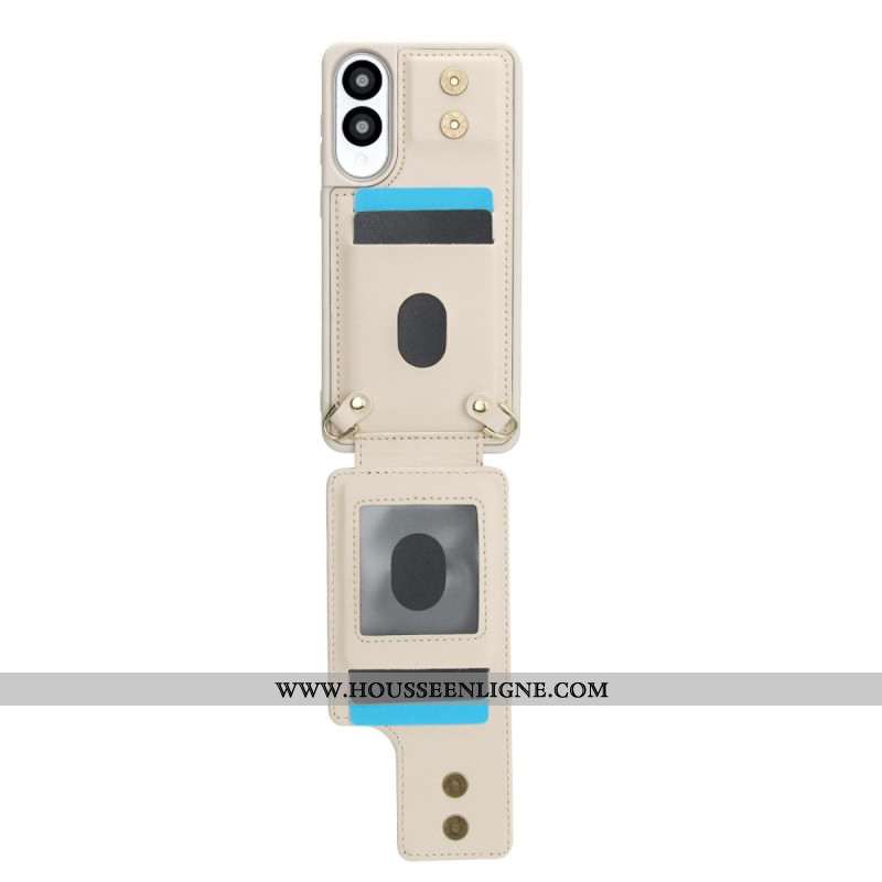 Coque Samsung Galaxy S25 Edge Porte-Cartes avec Sangle et bandoulière