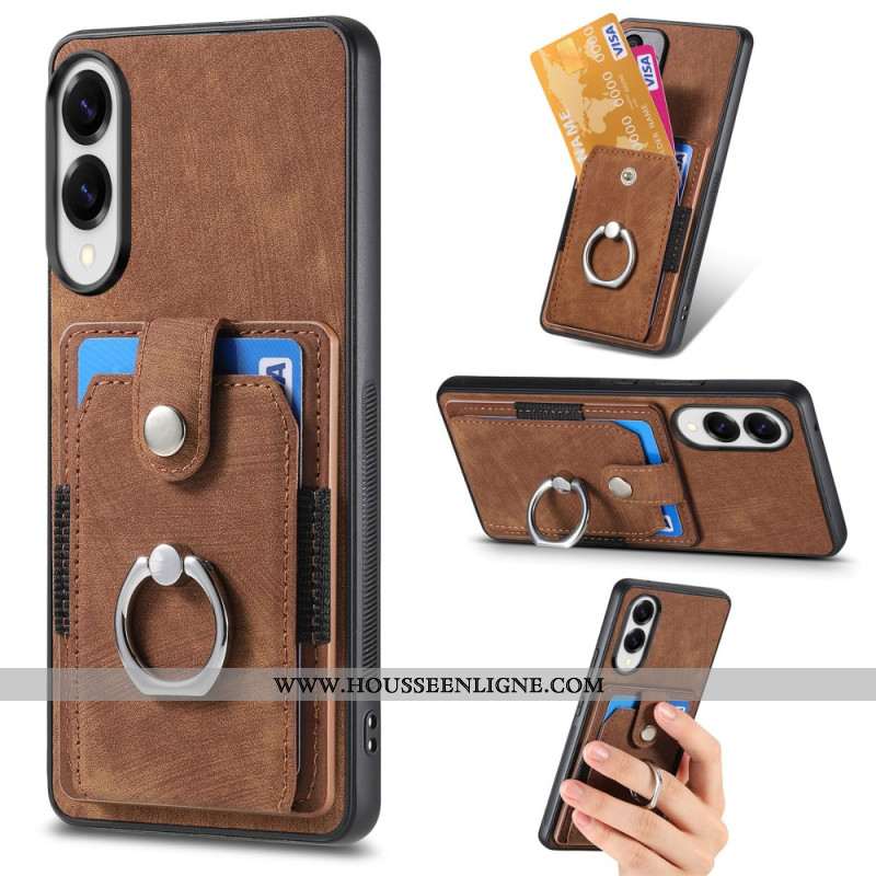 Coque Samsung Galaxy S25 Edge Porte-Cartes et Anneau-Support