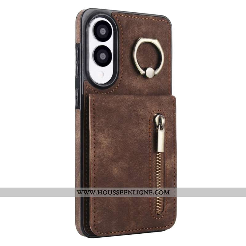 Coque Samsung Galaxy S25 Edge Portefeuille Zippé et Technologie RFID