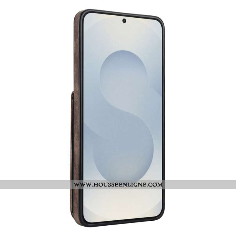 Coque Samsung Galaxy S25 Edge Portefeuille Zippé et Technologie RFID