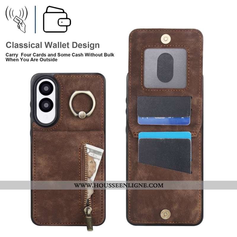 Coque Samsung Galaxy S25 Edge Portefeuille Zippé et Technologie RFID