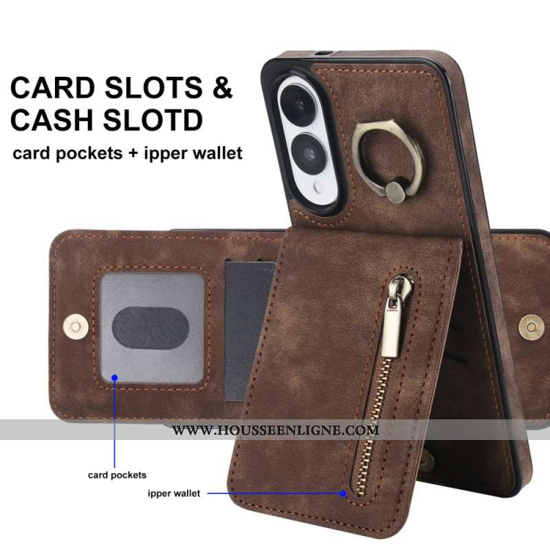 Coque Samsung Galaxy S25 Edge Portefeuille Zippé et Technologie RFID