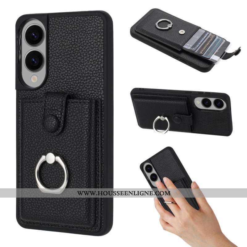 Coque Samsung Galaxy S25 Edge Support-Anneau et Porte-cartes