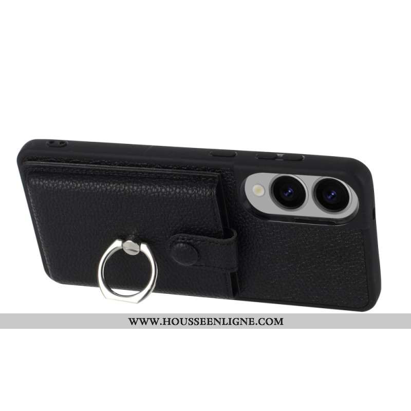 Coque Samsung Galaxy S25 Edge Support-Anneau et Porte-cartes