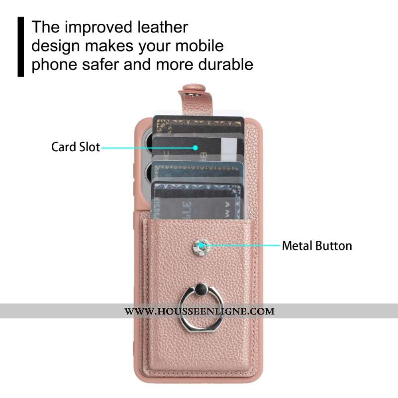 Coque Samsung Galaxy S25 Edge Support-Anneau et Porte-cartes