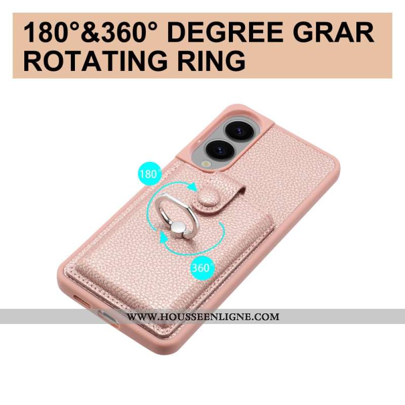 Coque Samsung Galaxy S25 Edge Support-Anneau et Porte-cartes