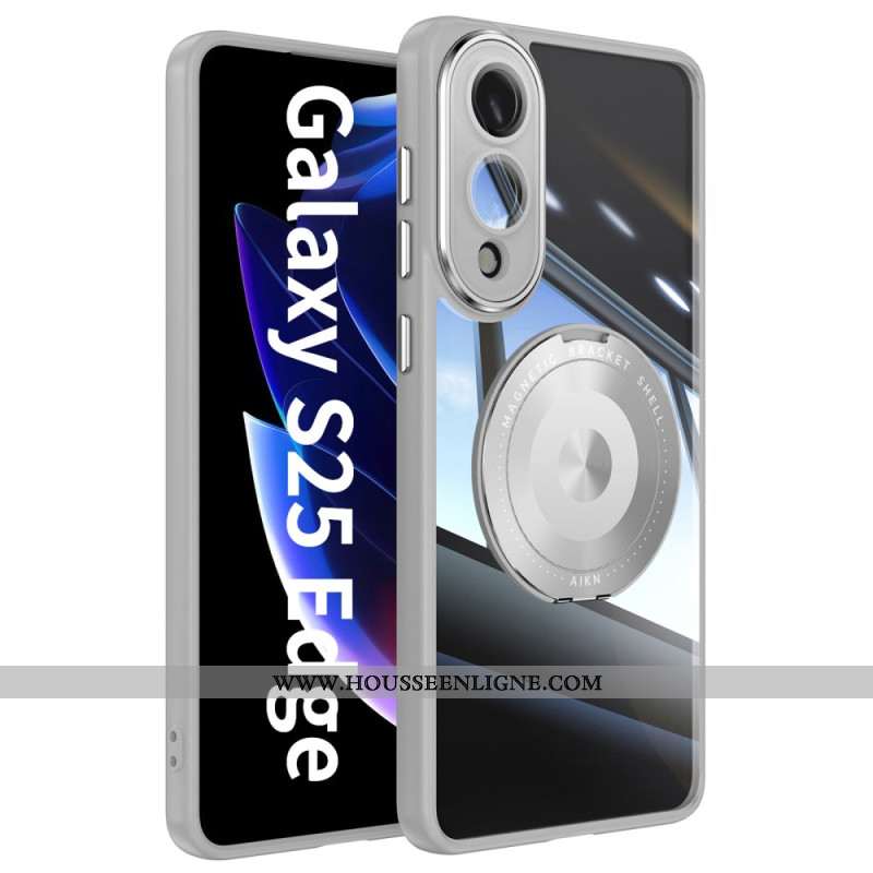 Coque Samsung Galaxy S25 Edge Support Rotatif et Protection d'Objectif