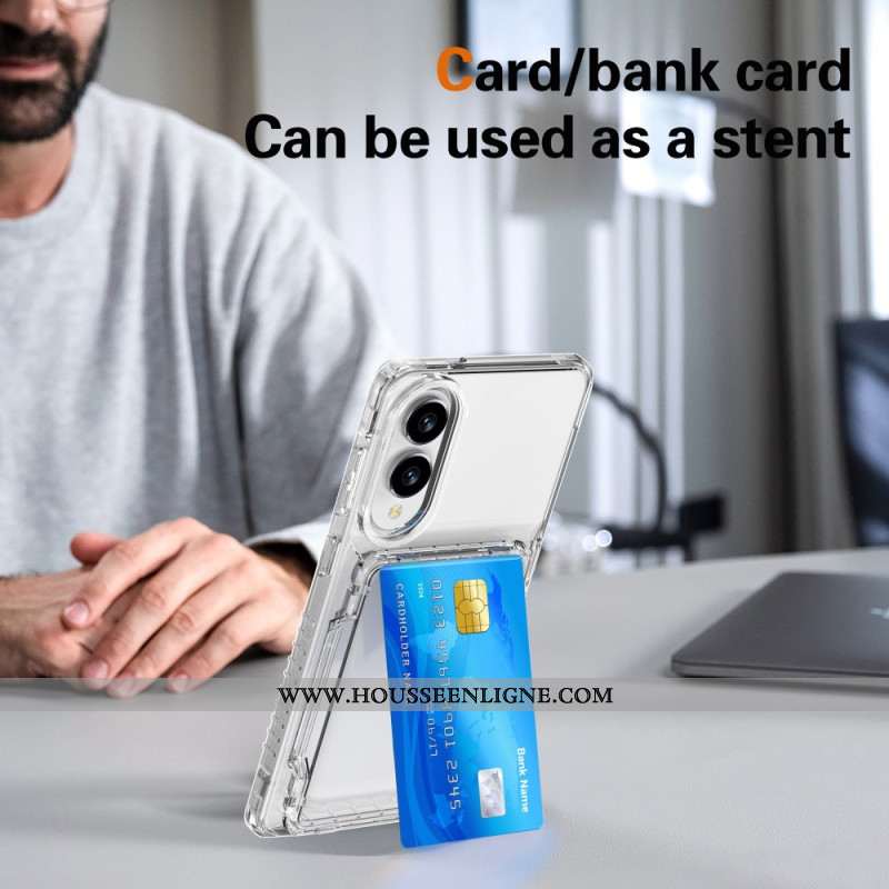 Coque Samsung Galaxy S25 Edge Transparente et Porte-Cartes