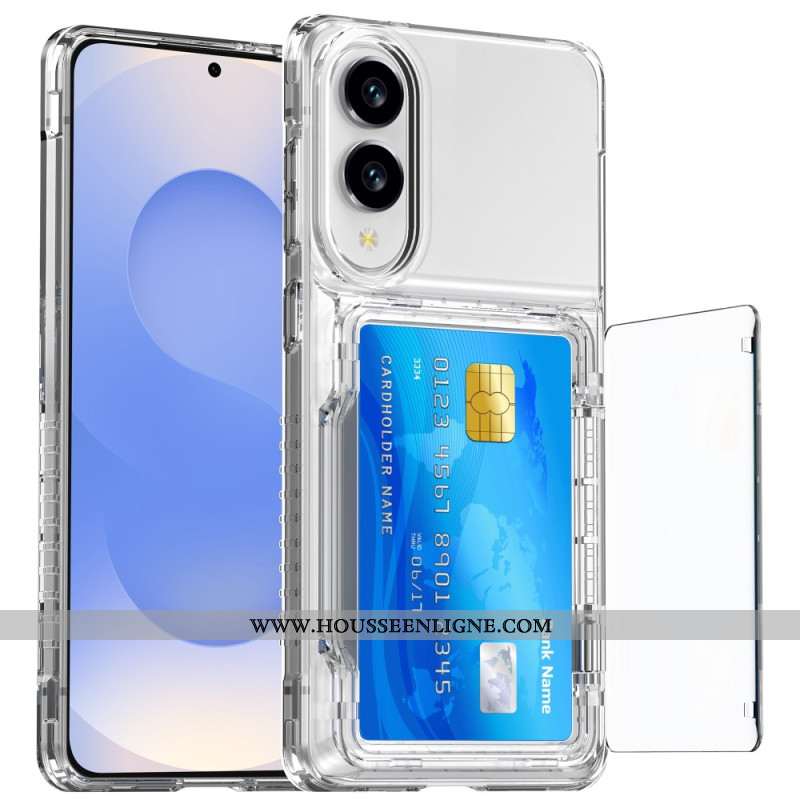 Coque Samsung Galaxy S25 Edge Transparente et Porte-Cartes