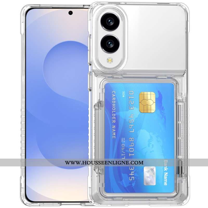 Coque Samsung Galaxy S25 Edge Transparente et Porte-Cartes