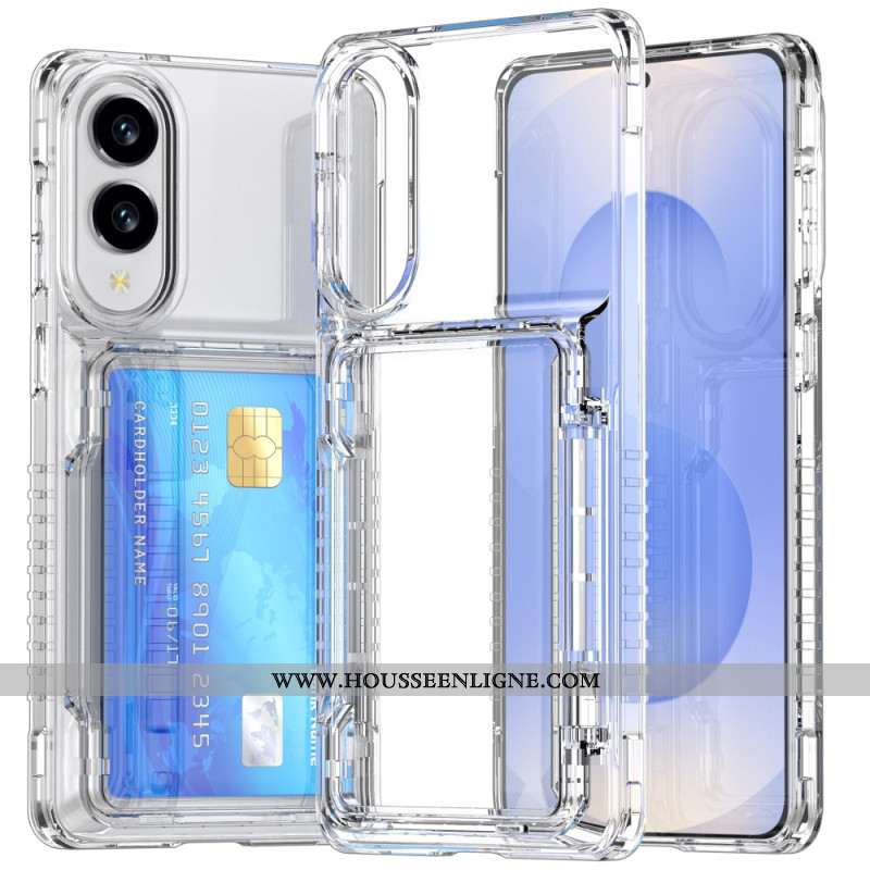 Coque Samsung Galaxy S25 Edge Transparente et Porte-Cartes