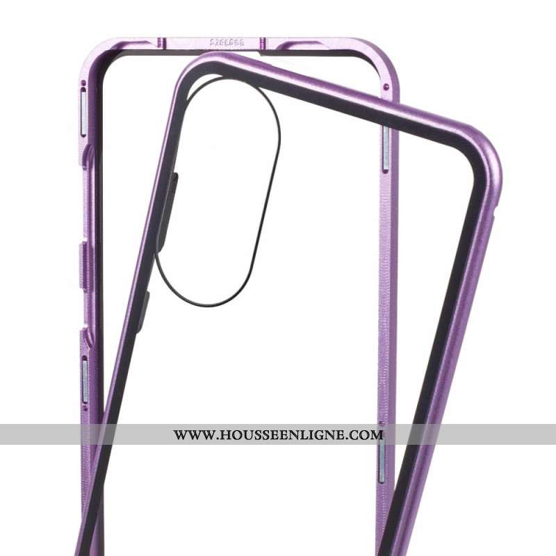 Coque Samsung Galaxy S25 Edge Verre Trempé et Cadre Magnétique