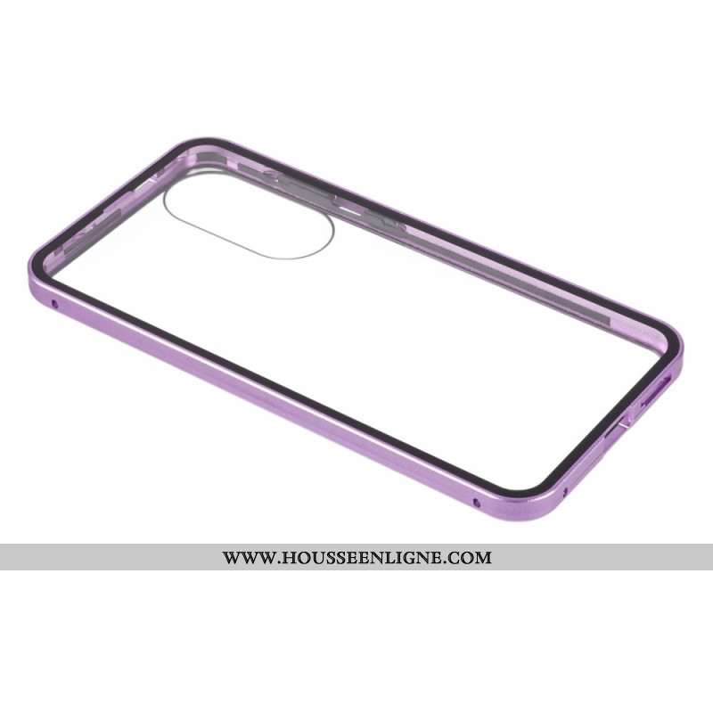 Coque Samsung Galaxy S25 Edge Verre Trempé et Cadre Magnétique