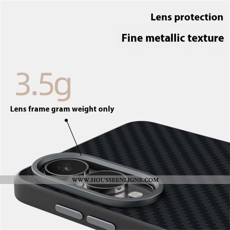 Coque Samsung Galaxy S25 Edge compatible MagSafe Fibre Carbone ABEEL