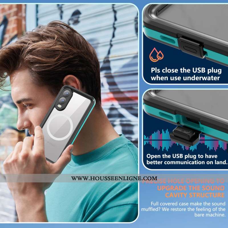 Coque Samsung Galaxy S25 Edge Étanche Compatible MagSafe REDPEPPER