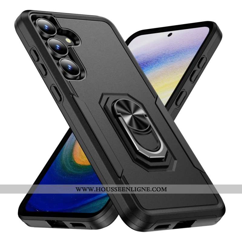 Coque Samsung Galaxy S25 FE Anneau-Support Effet Métal