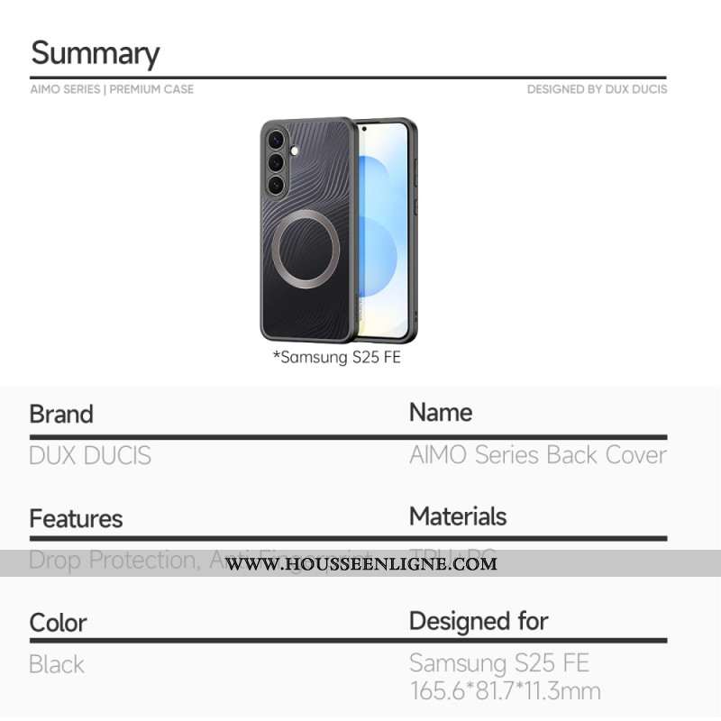 Coque Samsung Galaxy S25 FE Compatible MagSafe Aimo Series UX DUCIS