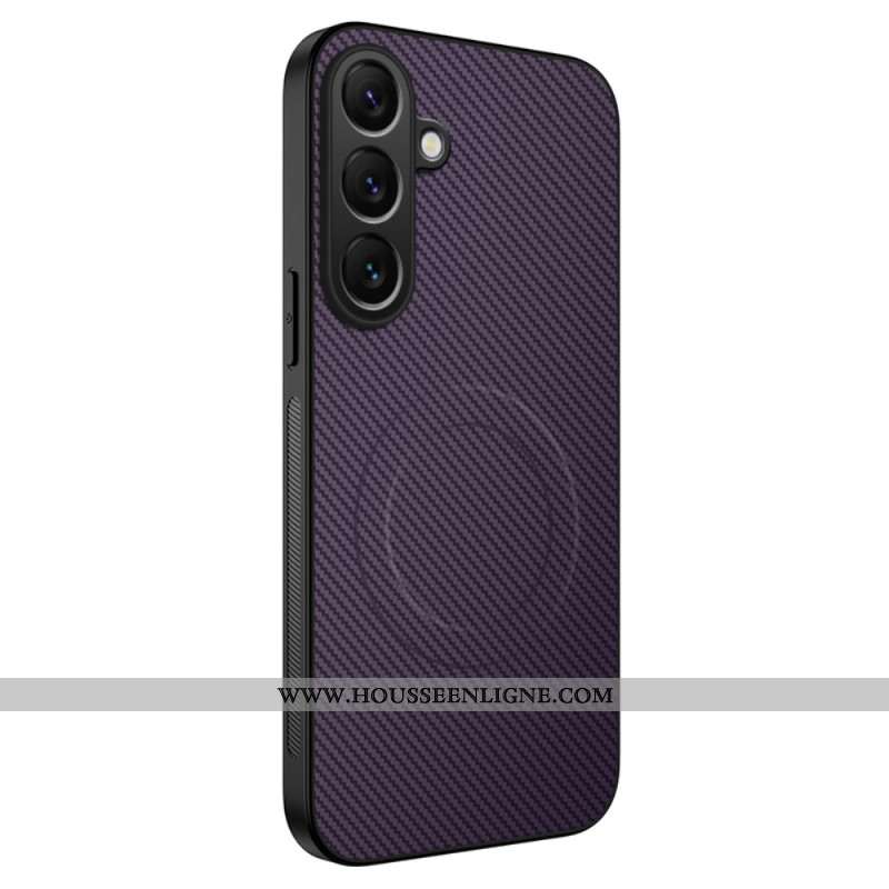 Coque Samsung Galaxy S25 FE Compatible MagSafe Fibre Carbone