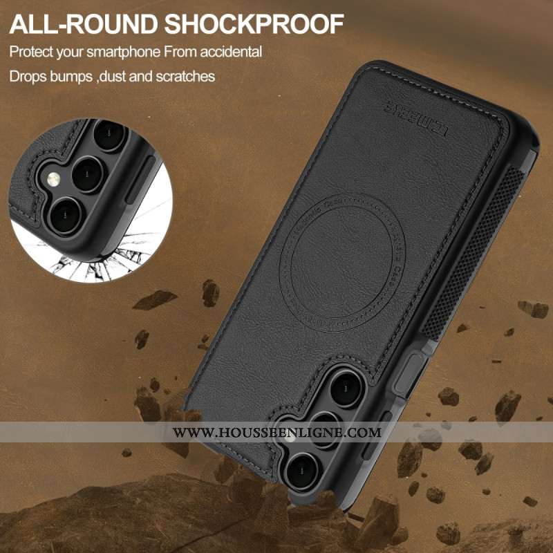 Coque Samsung Galaxy S25 FE Compatible MagSafe Style Cuir