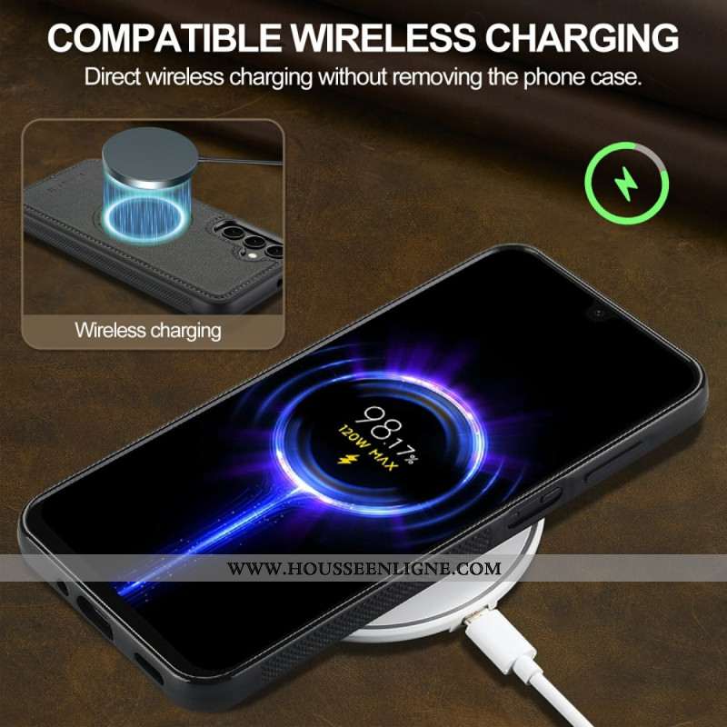Coque Samsung Galaxy S25 FE Compatible MagSafe Style Cuir