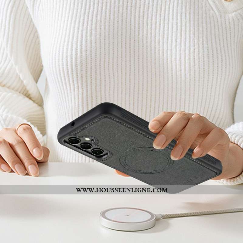 Coque Samsung Galaxy S25 FE Compatible MagSafe Style Cuir