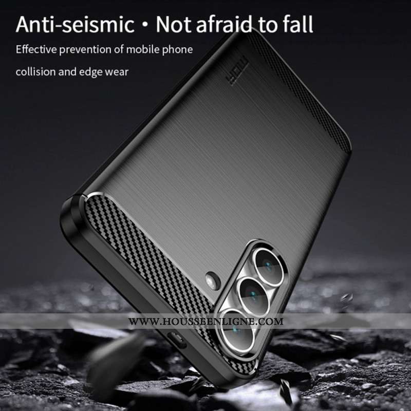 Coque Samsung Galaxy S25 FE Fibre Carbone Brossée