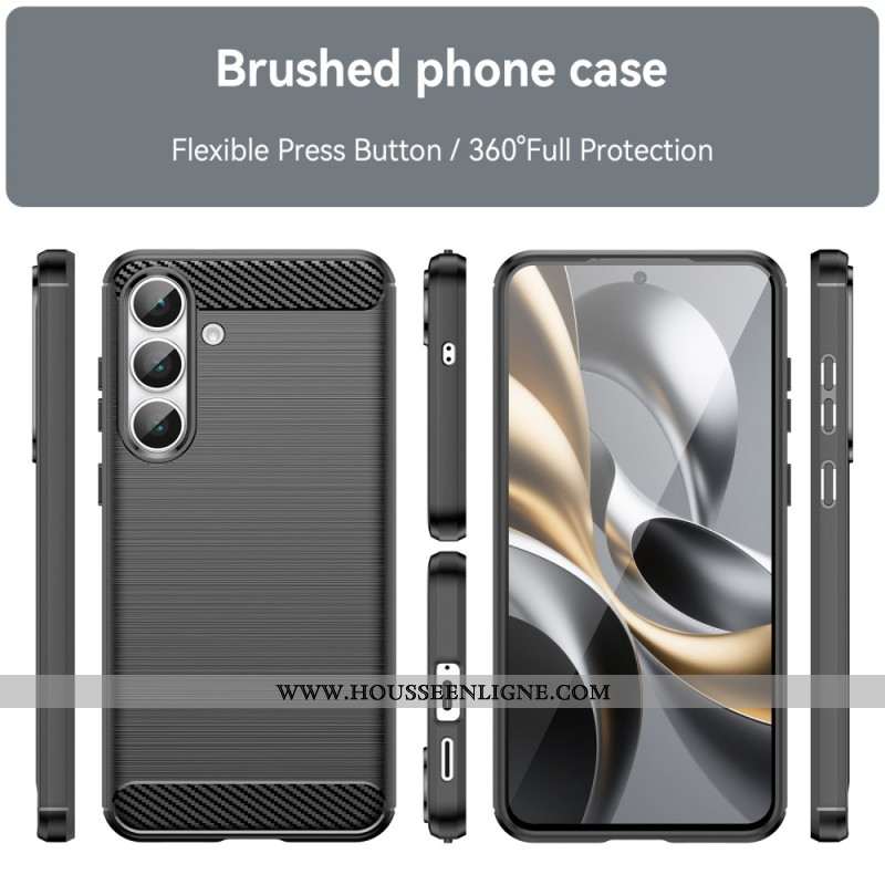 Coque Samsung Galaxy S25 FE Fibre Carbone Brossée