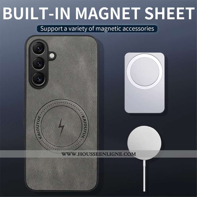 Coque Samsung Galaxy S25 FE MagSafe Effet Cuir Nappa