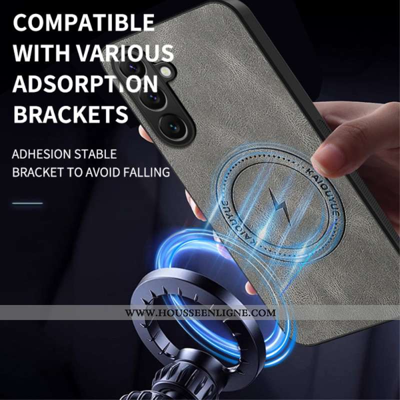 Coque Samsung Galaxy S25 FE MagSafe Effet Cuir Nappa