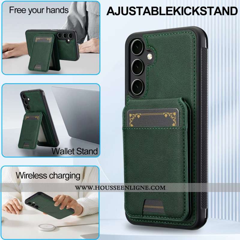 Coque Samsung Galaxy S25 FE Magnétique avec Porte-Cartes Détachable