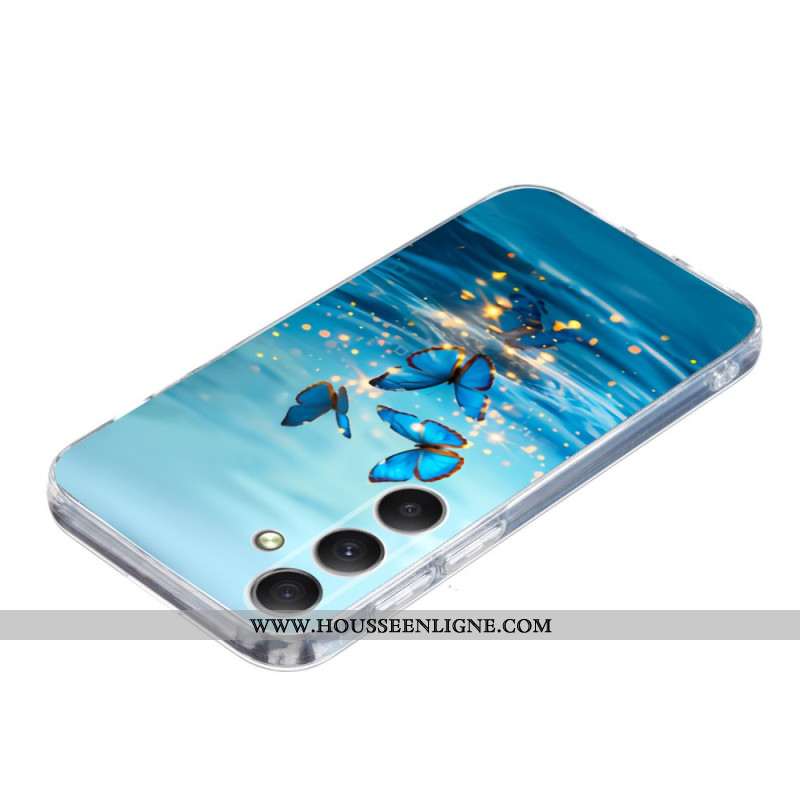 Coque Samsung Galaxy S25 FE Papillons Bleus