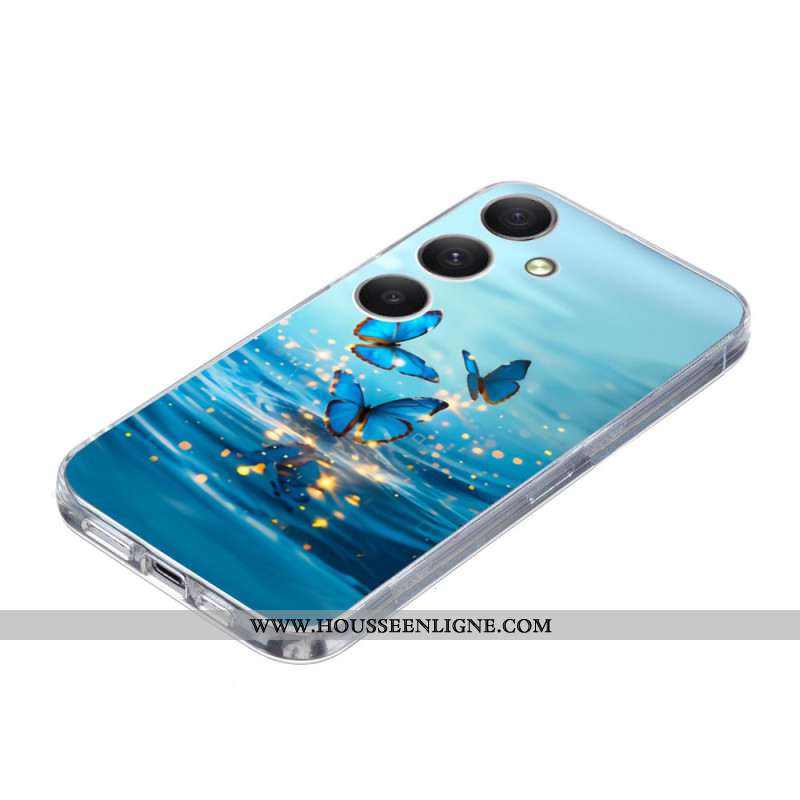 Coque Samsung Galaxy S25 FE Papillons Bleus