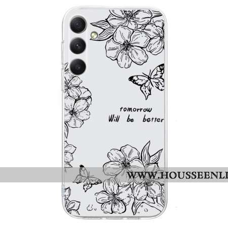 Coque Samsung Galaxy S25 FE Papillons et Fleurs