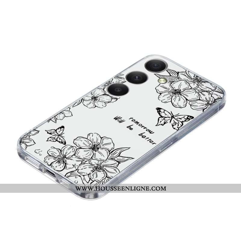 Coque Samsung Galaxy S25 FE Papillons et Fleurs