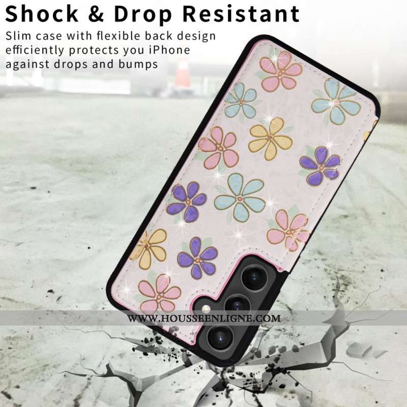 Coque Samsung Galaxy S25 FE Porte-Cartes Floral