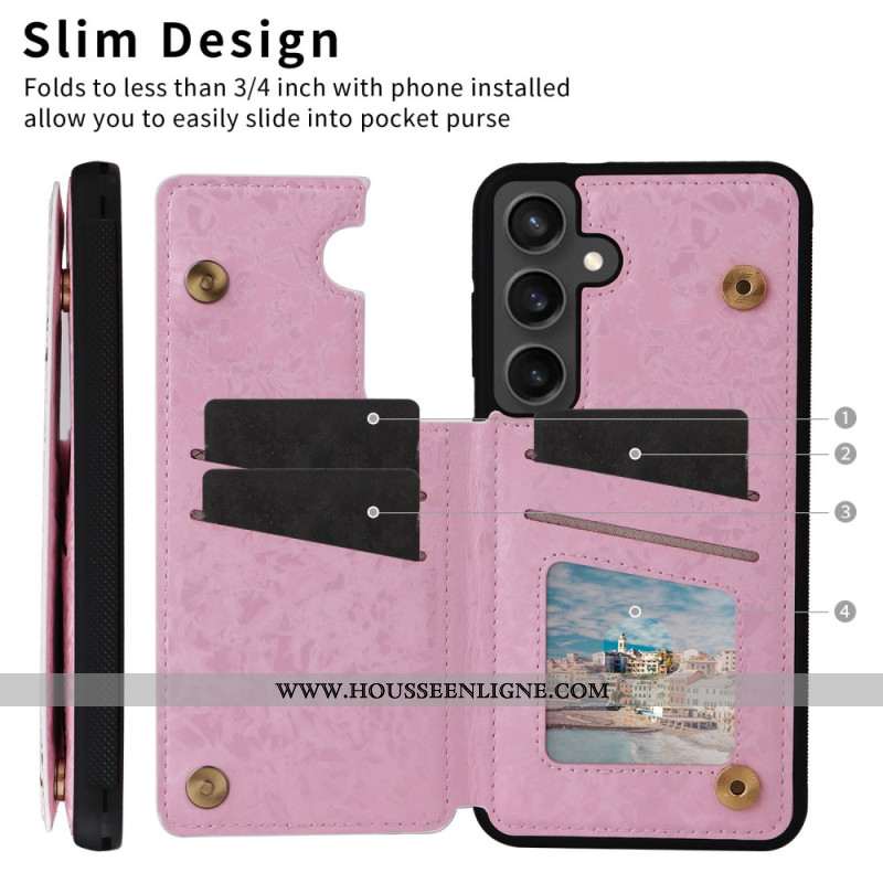 Coque Samsung Galaxy S25 FE Porte-Cartes Floral
