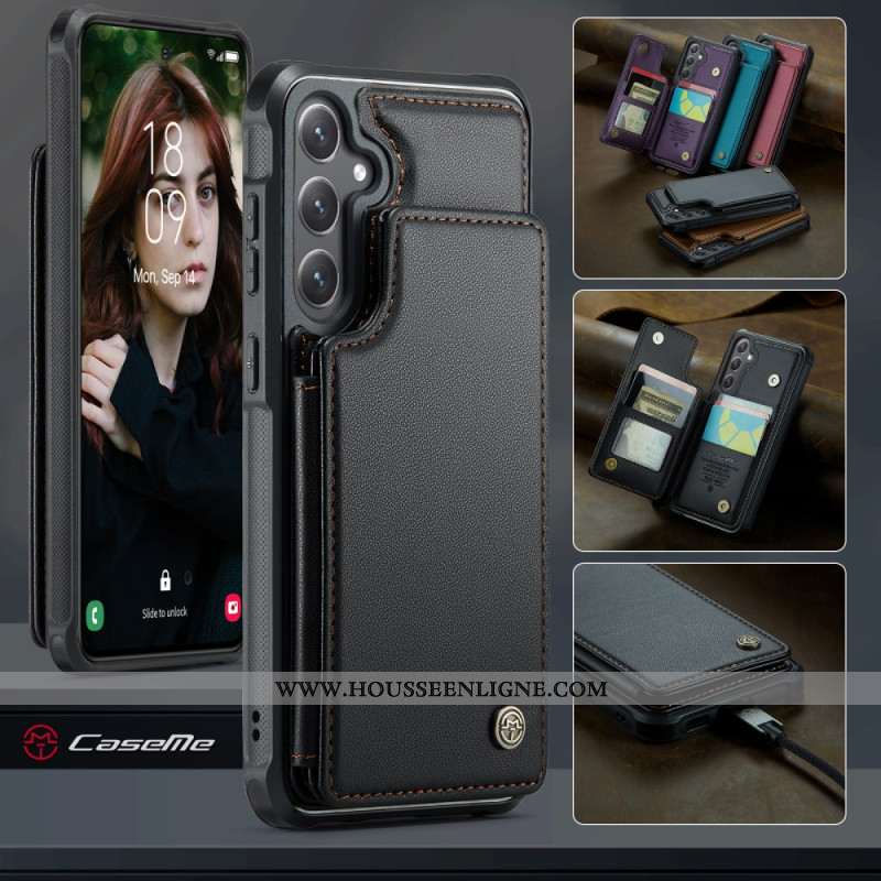 Coque Samsung Galaxy S25 FE Portefeuille avec Blocage RFID