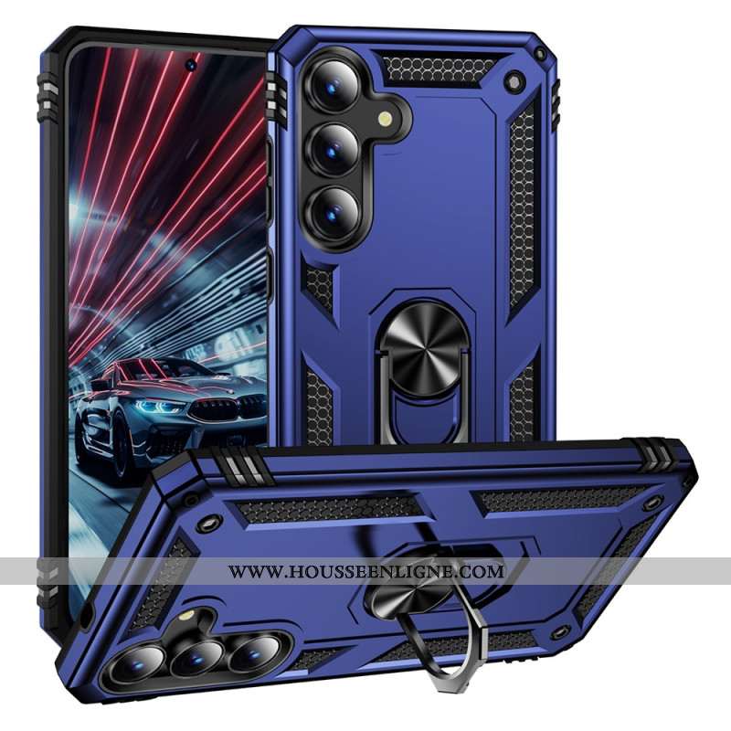 Coque Samsung Galaxy S25 FE Robuste avec Anneau-Support Rotatif à